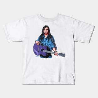 Steve Earle - An illustration by Paul Cemmick Kids T-Shirt